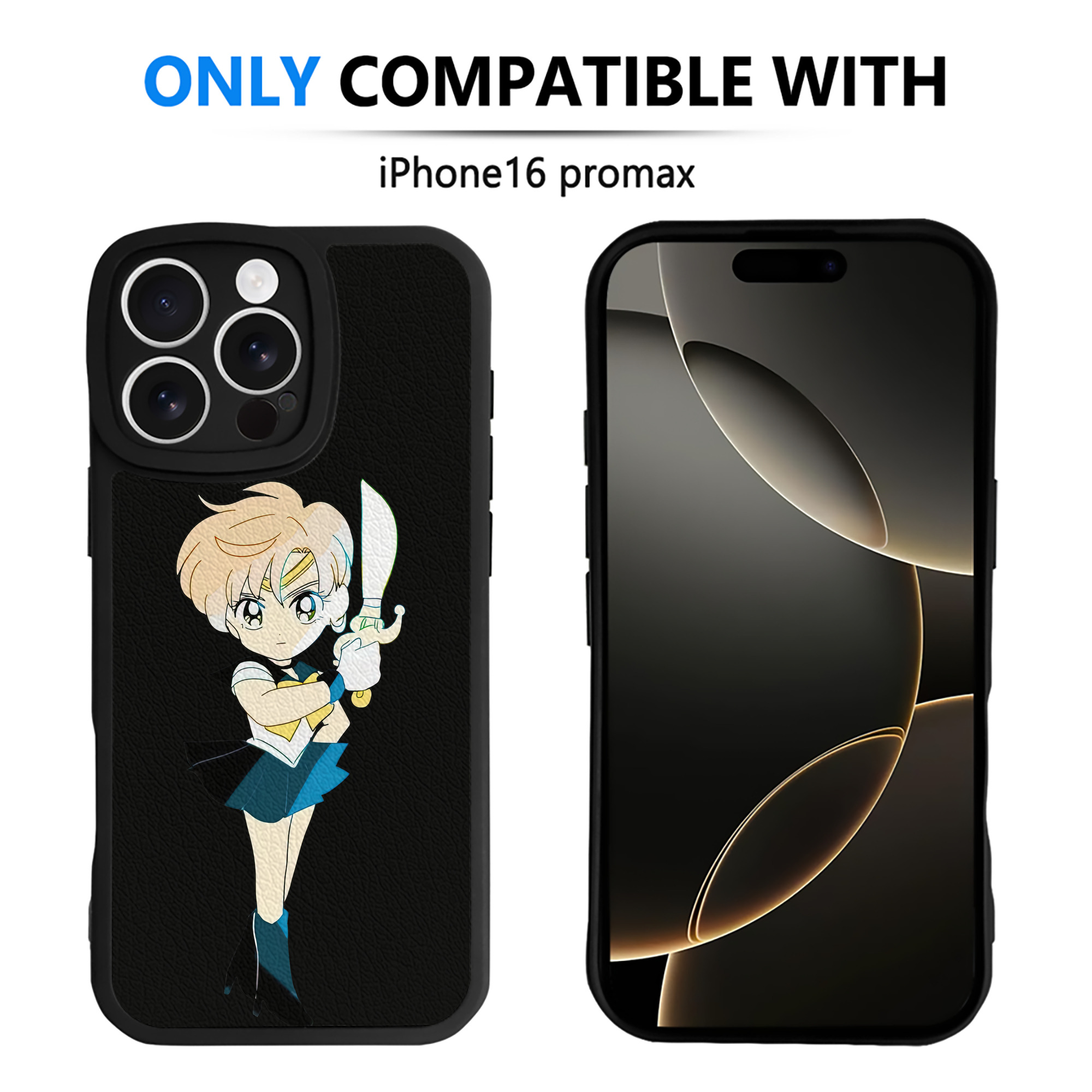 （画像用） 美少女戦士セーラームーン 天王はるか Sailor Moon Tenoh Haruka 【iPhone 16シリーズ対応】シリコンスマホケース（レザー調） 材質：シリコン